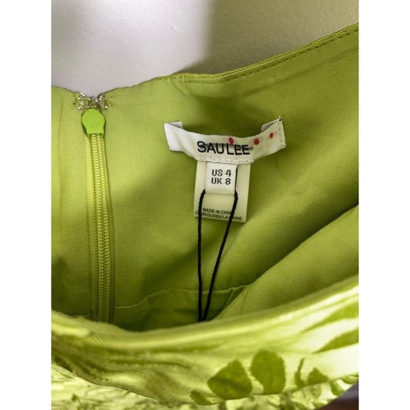 Free People SAU LEE Livi Bodycon Mini Halter Dress Size 4 NWT $398 Lime Green - Picture 8 of 8